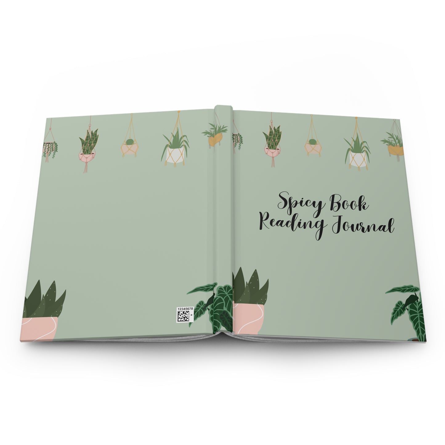 Spicy Book Reading Journal, Hardcover Journal, Reading Journal Green | Book Journal | Review | Journalling | Cottage Core | Booktok
