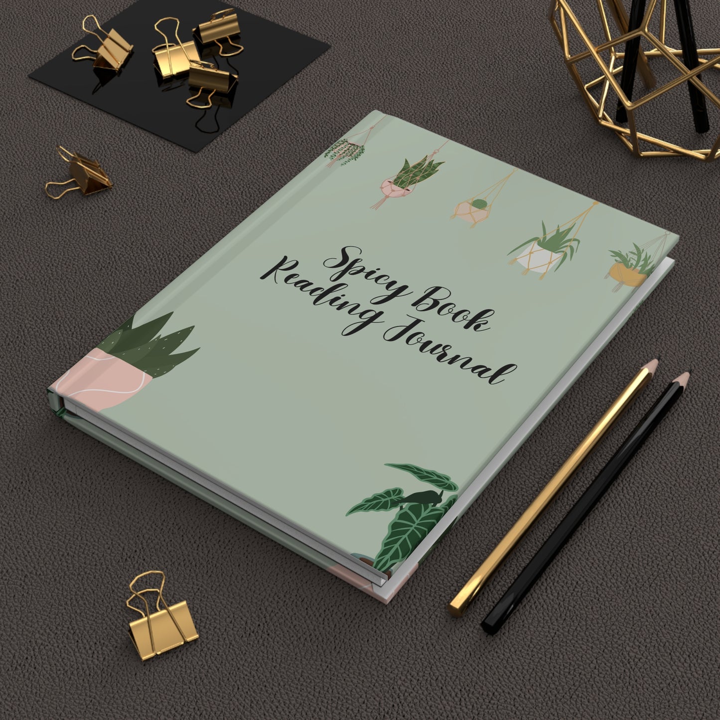 Spicy Book Reading Journal, Hardcover Journal, Reading Journal Green | Book Journal | Review | Journalling | Cottage Core | Booktok
