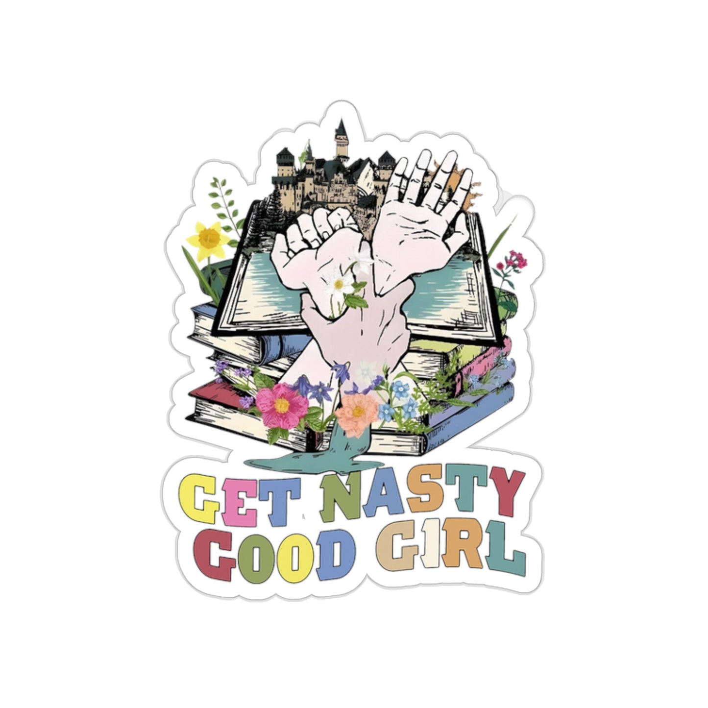 Get Nasty Good Girl Sticker Smutty Book Sticker, Book Tok Stickers, Smut Stickers, Spicy Book Stickers