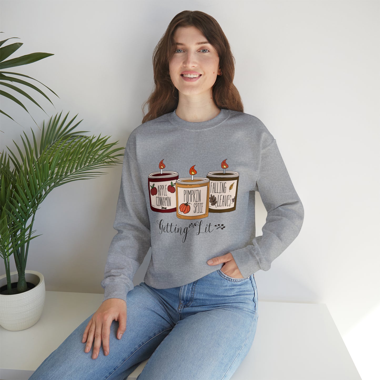 Getting Lit Fall Candles Sweatshirt, Getting lit sweatshirt, fall candle sweater, pumpkin spice candle, funny autumn shirts, fall