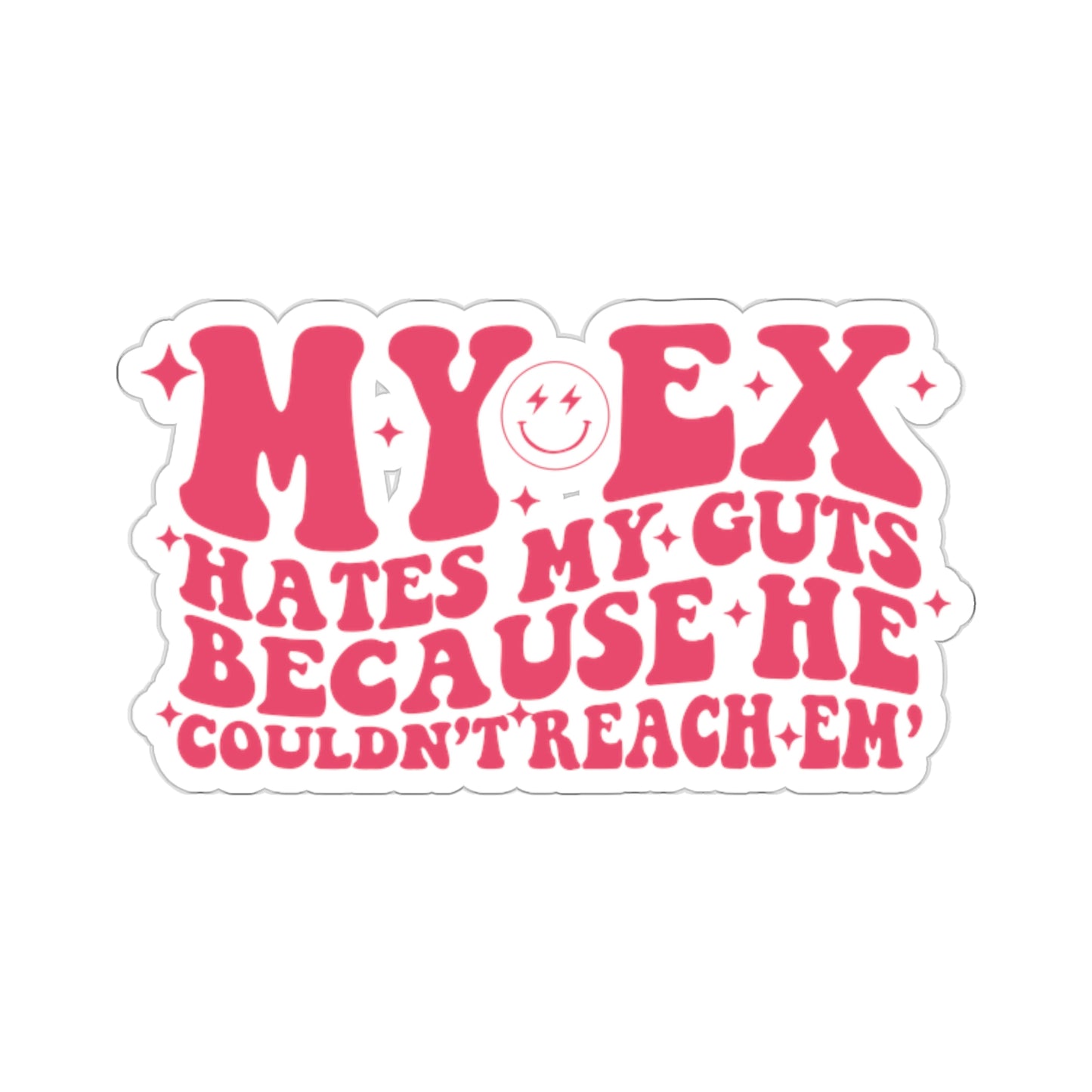 My Ex Hates My Guts Because He Couldn't Reach Them Sticker, Funny Breakup Sticker, Funny Tik Tok Sticker, Smutty Book Sticker