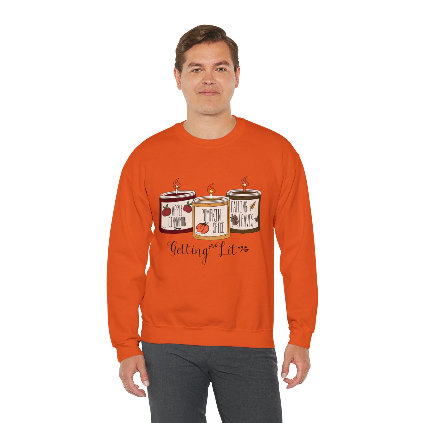 Getting Lit Fall Candles Sweatshirt, Getting lit sweatshirt, fall candle sweater, pumpkin spice candle, funny autumn shirts, fall