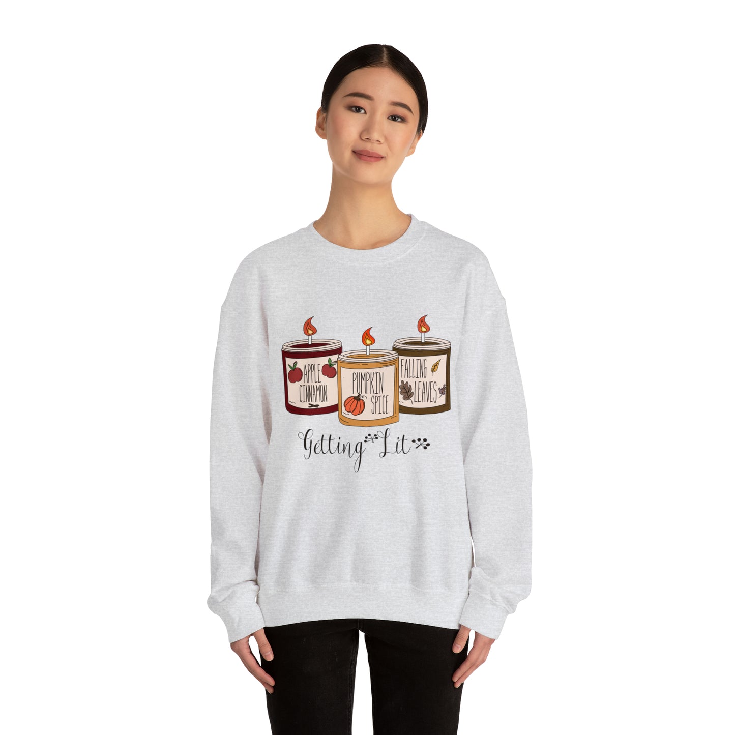 Getting Lit Fall Candles Sweatshirt, Getting lit sweatshirt, fall candle sweater, pumpkin spice candle, funny autumn shirts, fall