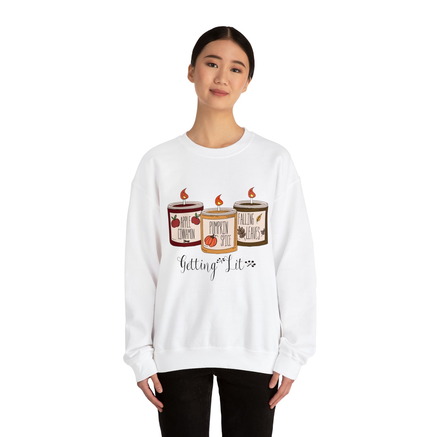 Getting Lit Fall Candles Sweatshirt, Getting lit sweatshirt, fall candle sweater, pumpkin spice candle, funny autumn shirts, fall