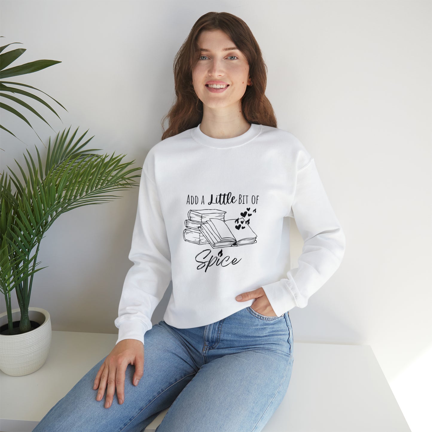 Add a Little Bit of Spice Book Lover Women's Sweatshirt | Spicy Books Gift| Smutty Book Lover Gifts