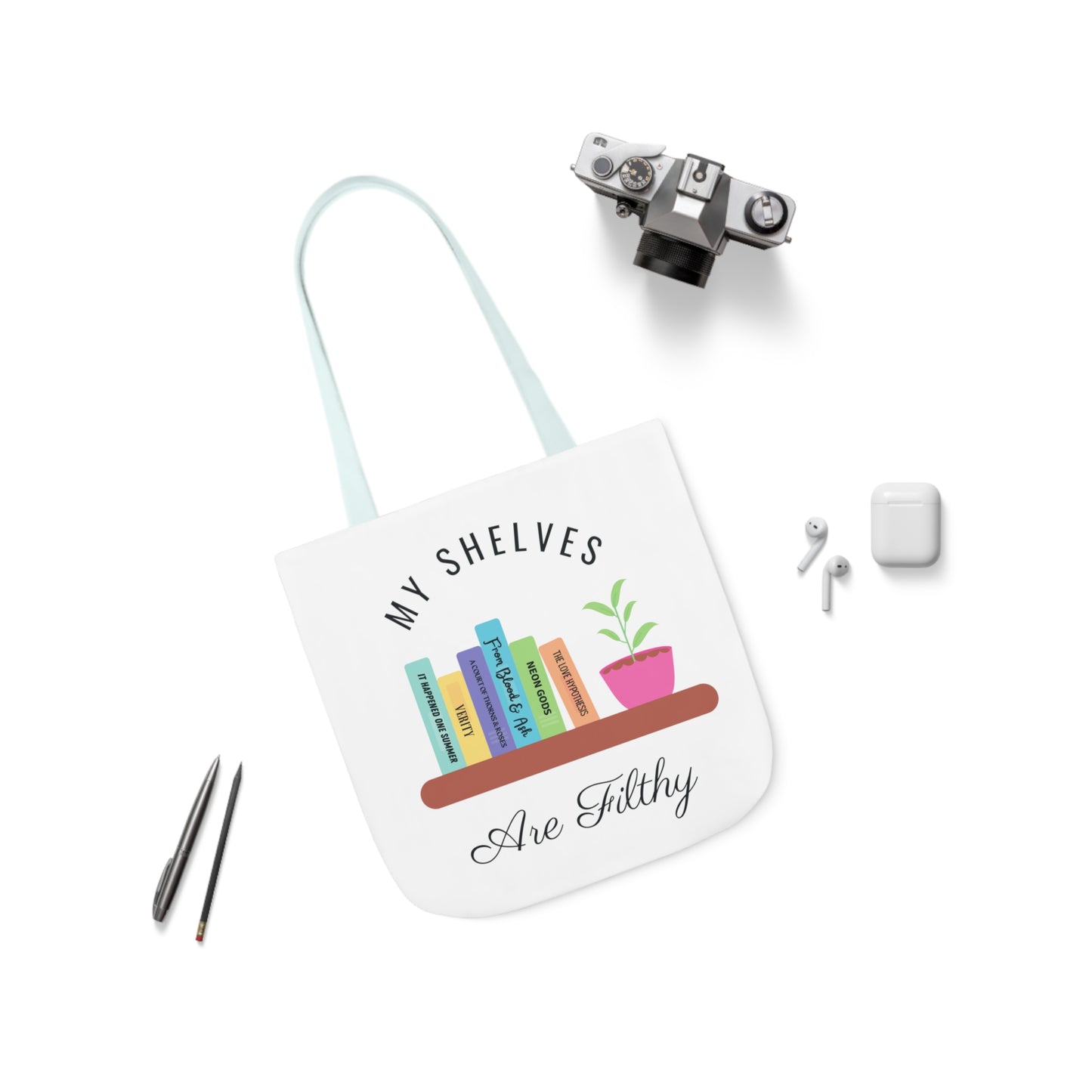 My Shelves Are Filthy Boo Tok Canvas Tote Bag, Smutty Books Tote Bag, Spicy Books Tote Bag, Book Lover Tote Bag
