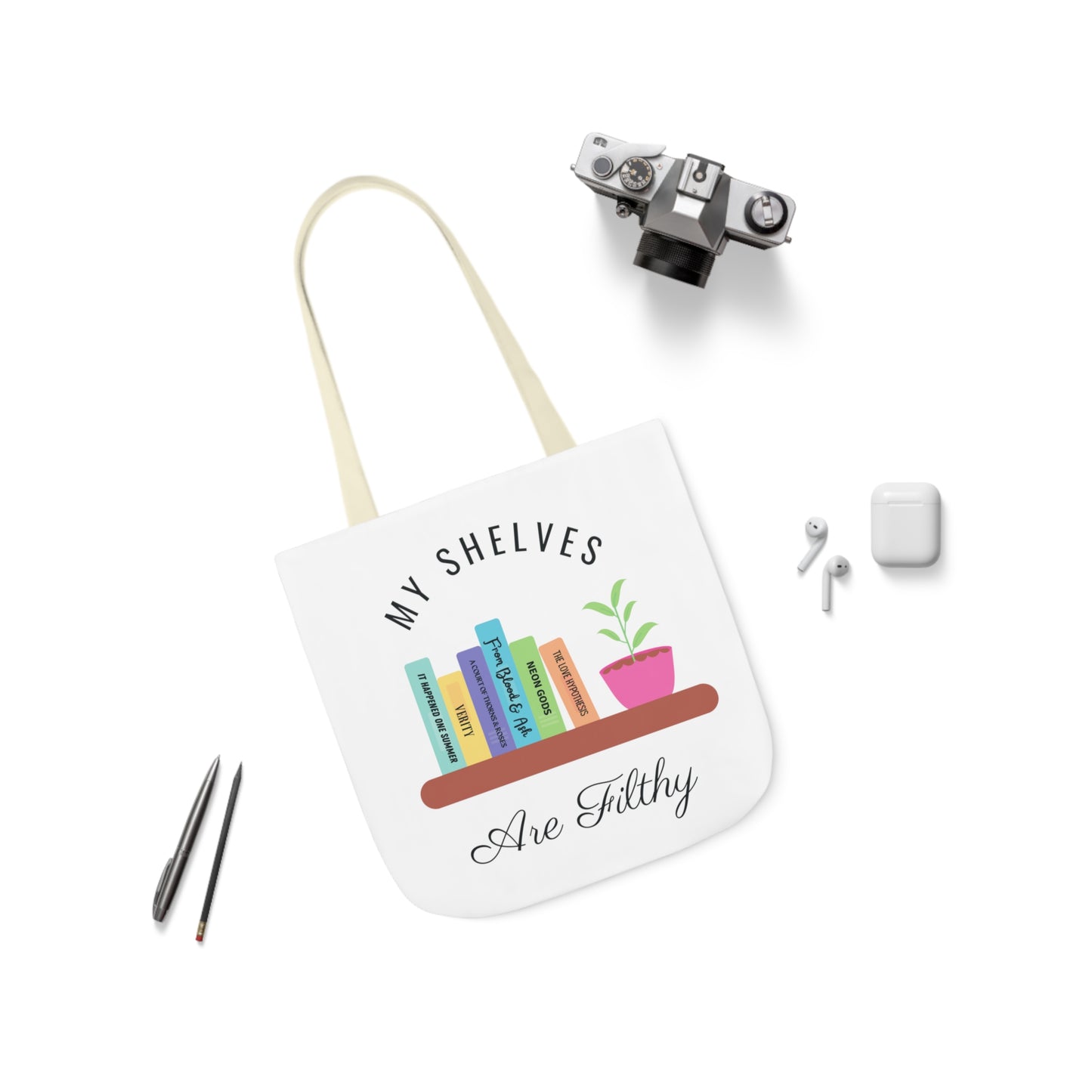 My Shelves Are Filthy Boo Tok Canvas Tote Bag, Smutty Books Tote Bag, Spicy Books Tote Bag, Book Lover Tote Bag