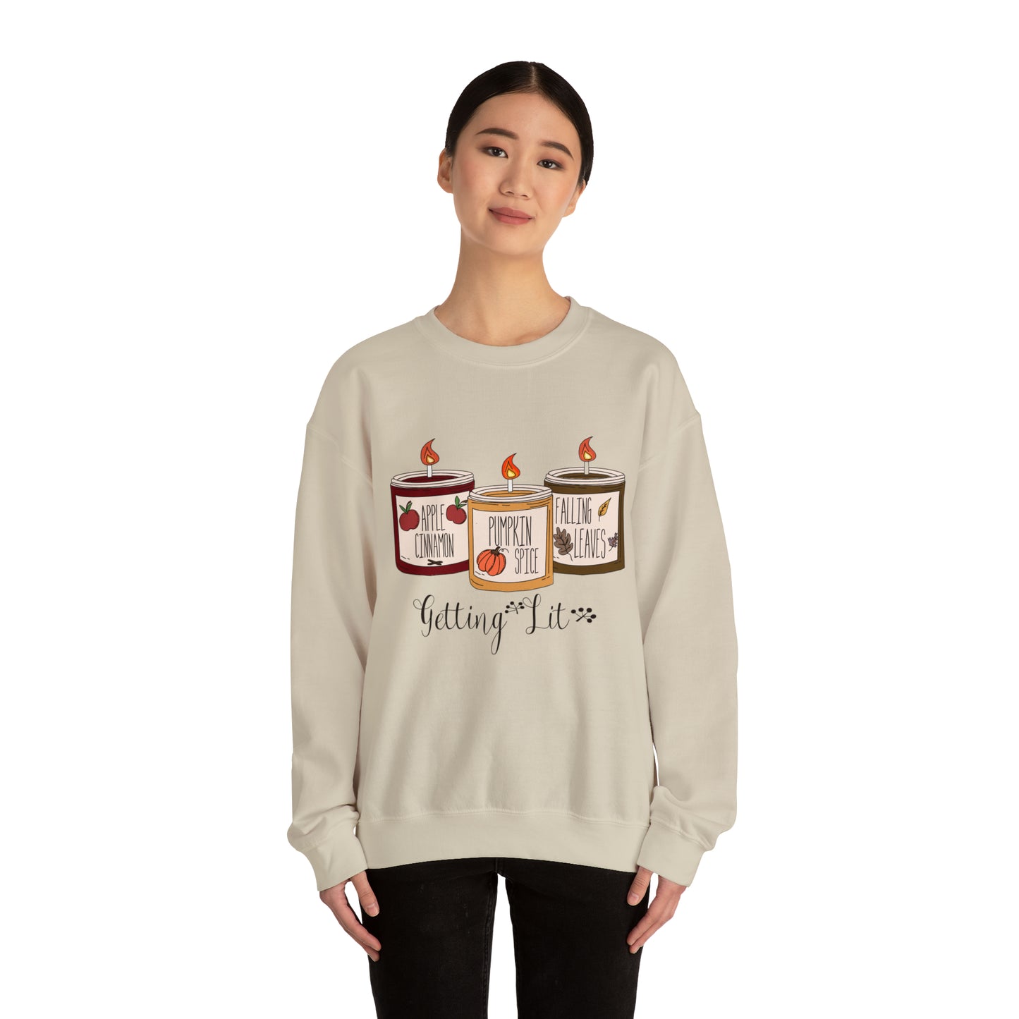 Getting Lit Fall Candles Sweatshirt, Getting lit sweatshirt, fall candle sweater, pumpkin spice candle, funny autumn shirts, fall