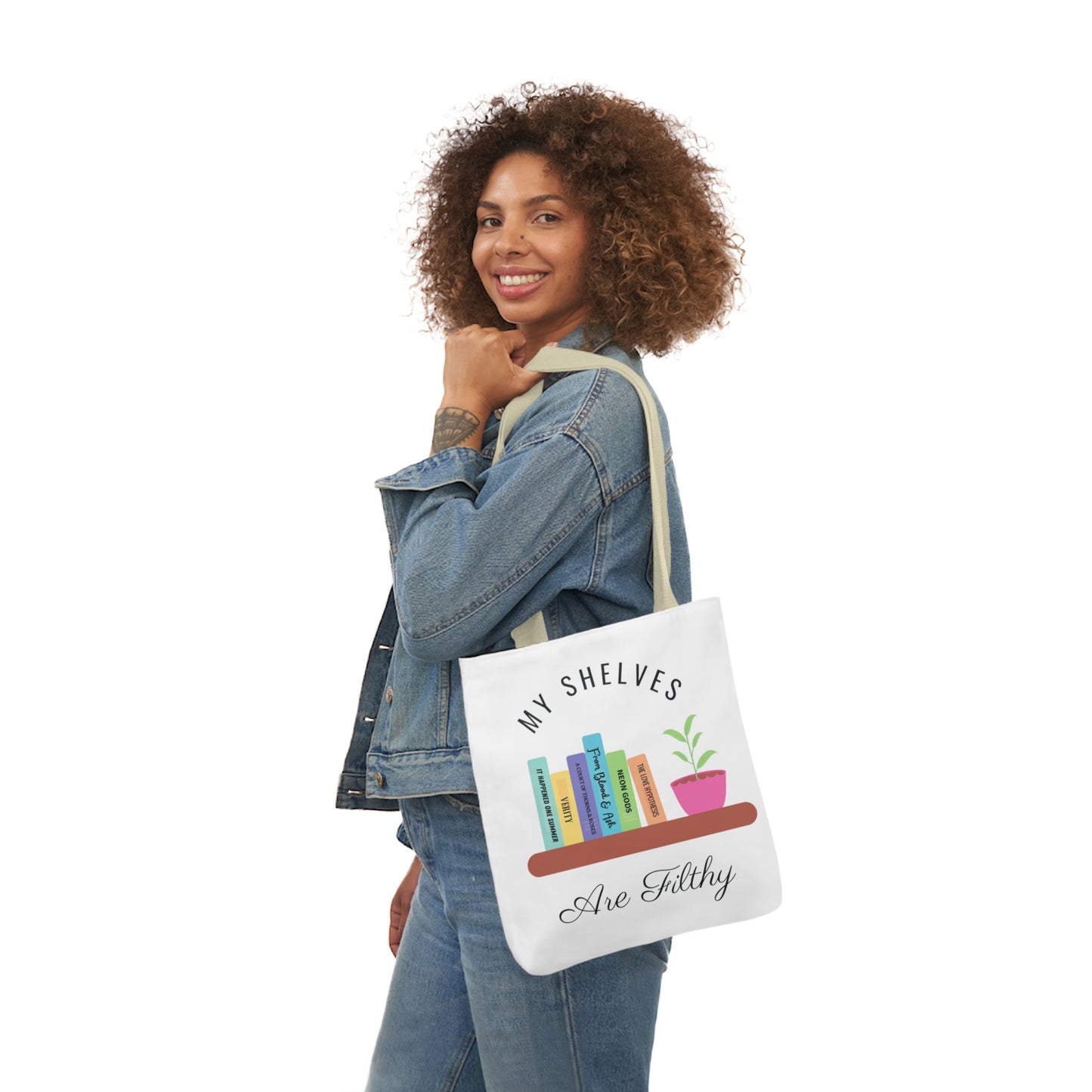 My Shelves Are Filthy Boo Tok Canvas Tote Bag, Smutty Books Tote Bag, Spicy Books Tote Bag, Book Lover Tote Bag