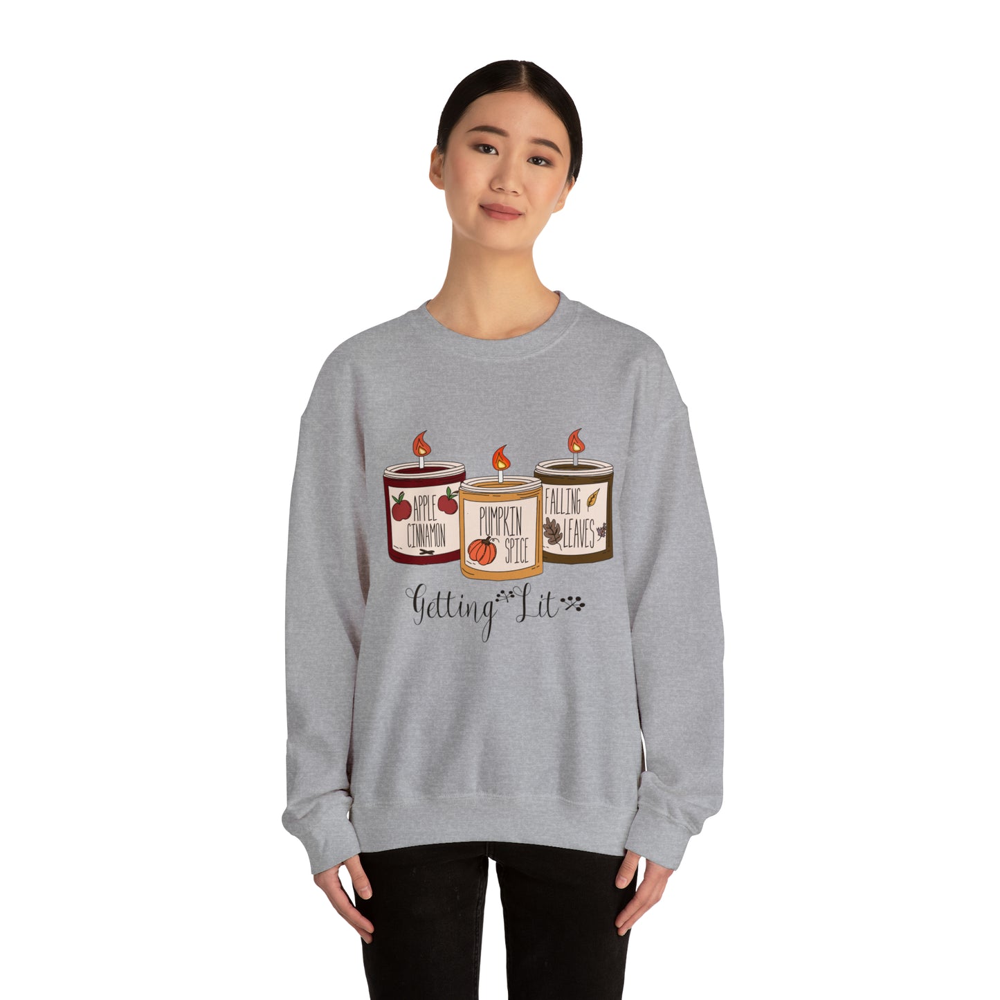 Getting Lit Fall Candles Sweatshirt, Getting lit sweatshirt, fall candle sweater, pumpkin spice candle, funny autumn shirts, fall