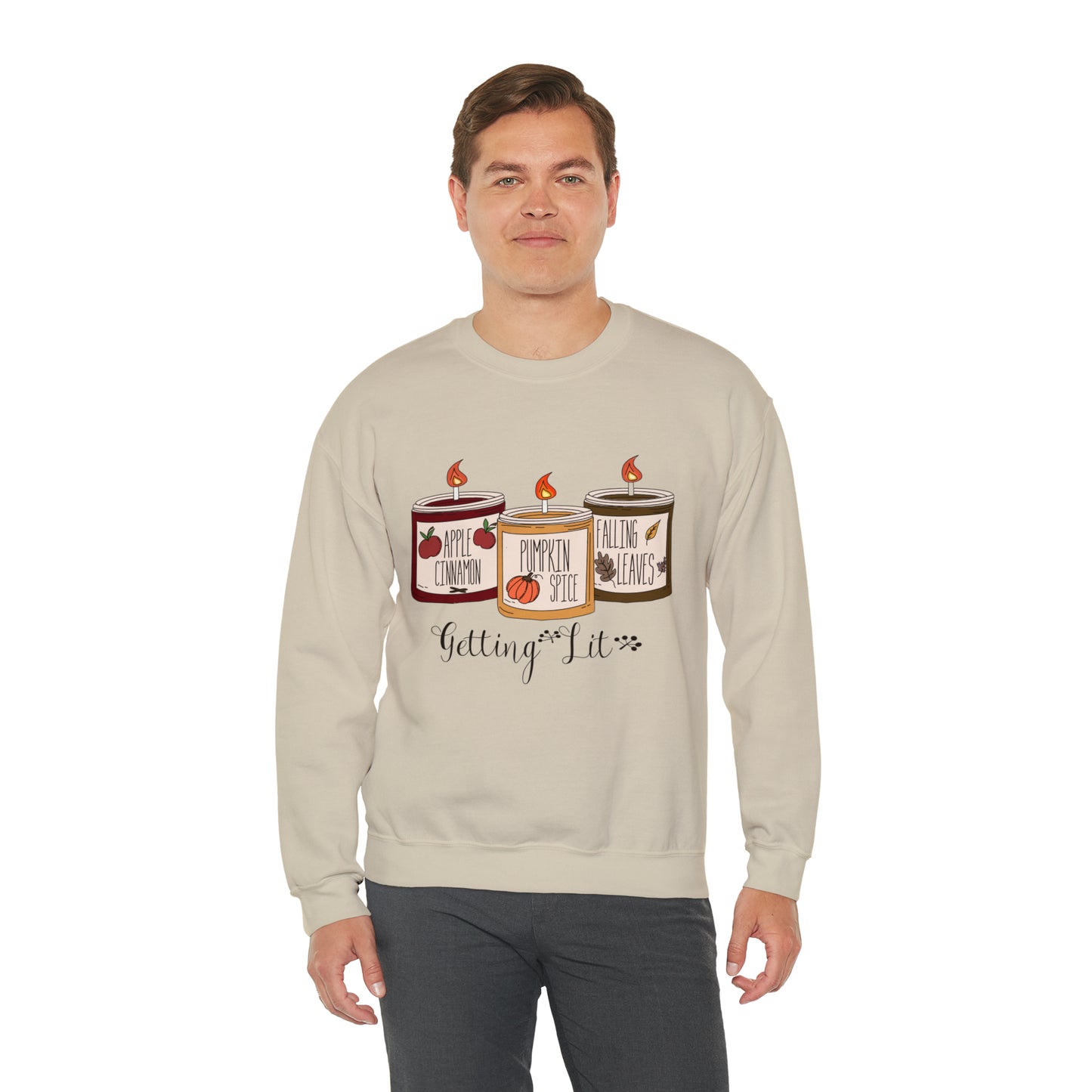 Getting Lit Fall Candles Sweatshirt, Getting lit sweatshirt, fall candle sweater, pumpkin spice candle, funny autumn shirts, fall