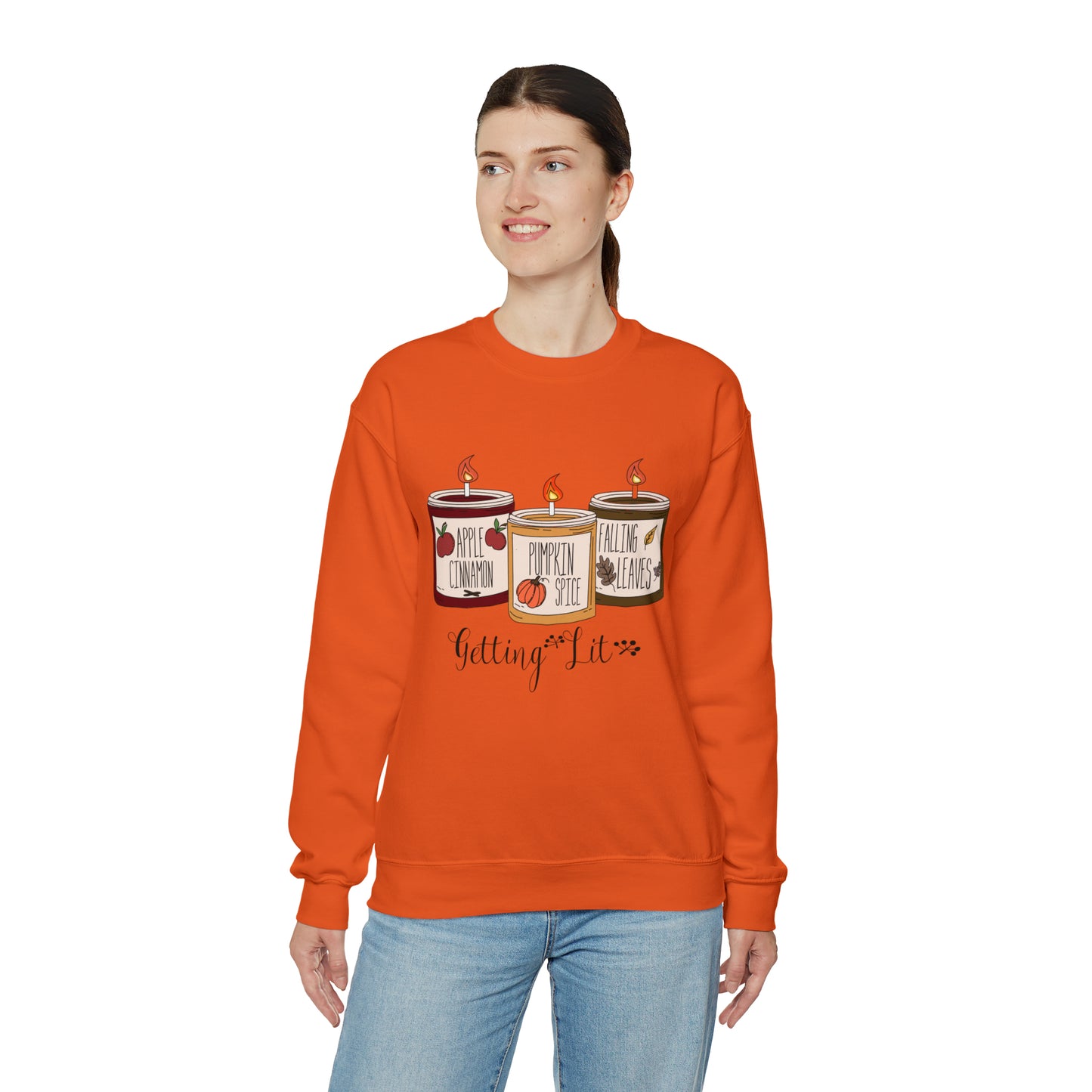 Getting Lit Fall Candles Sweatshirt, Getting lit sweatshirt, fall candle sweater, pumpkin spice candle, funny autumn shirts, fall