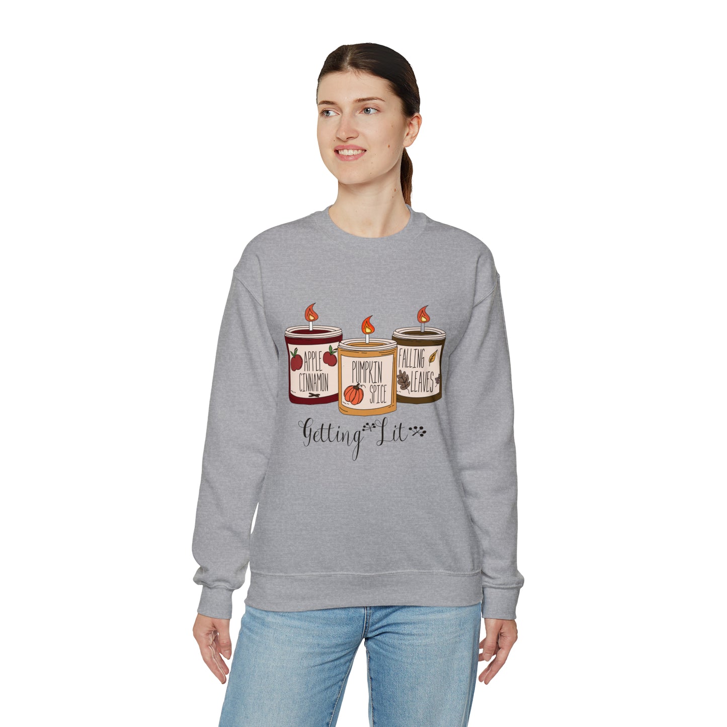 Getting Lit Fall Candles Sweatshirt, Getting lit sweatshirt, fall candle sweater, pumpkin spice candle, funny autumn shirts, fall