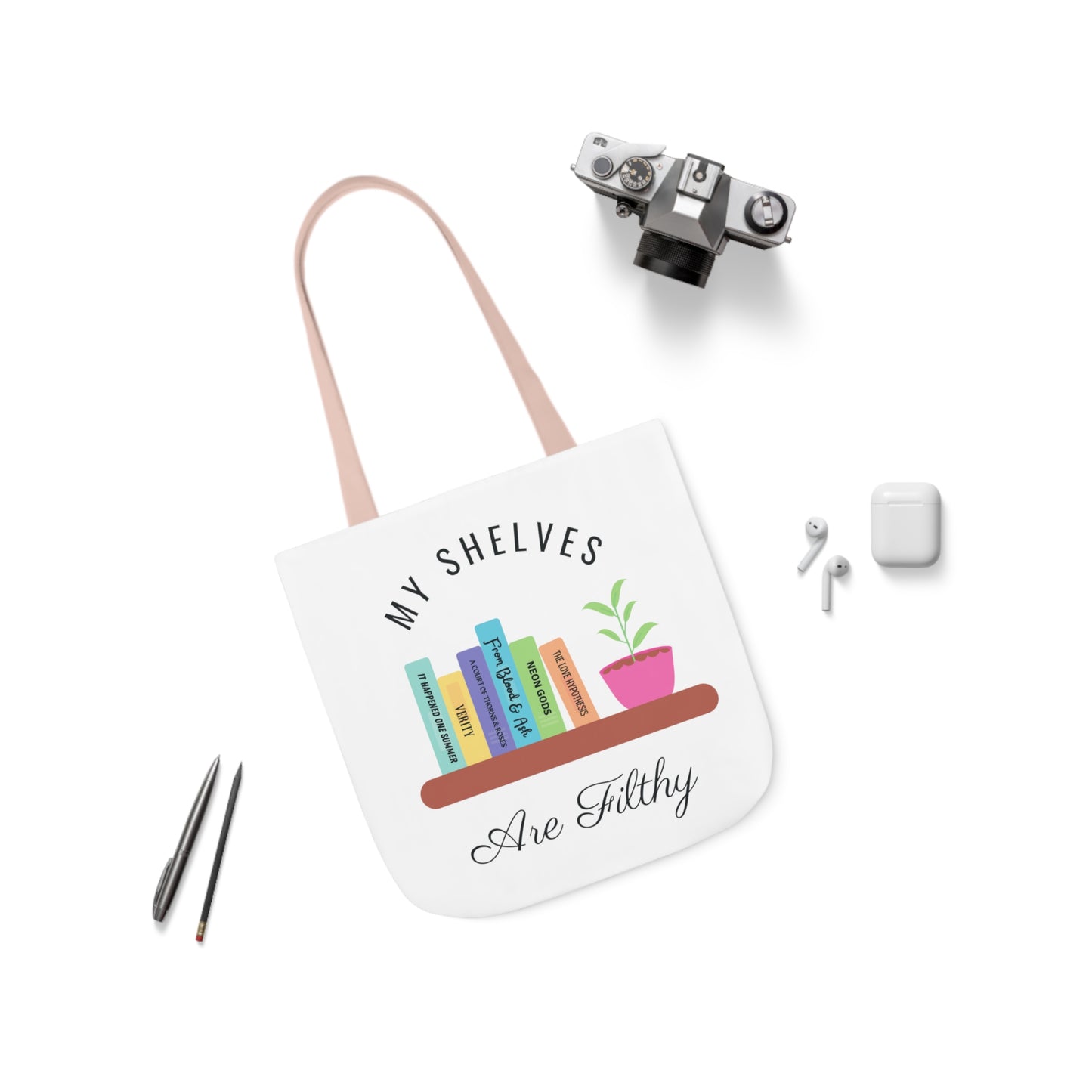 My Shelves Are Filthy Boo Tok Canvas Tote Bag, Smutty Books Tote Bag, Spicy Books Tote Bag, Book Lover Tote Bag