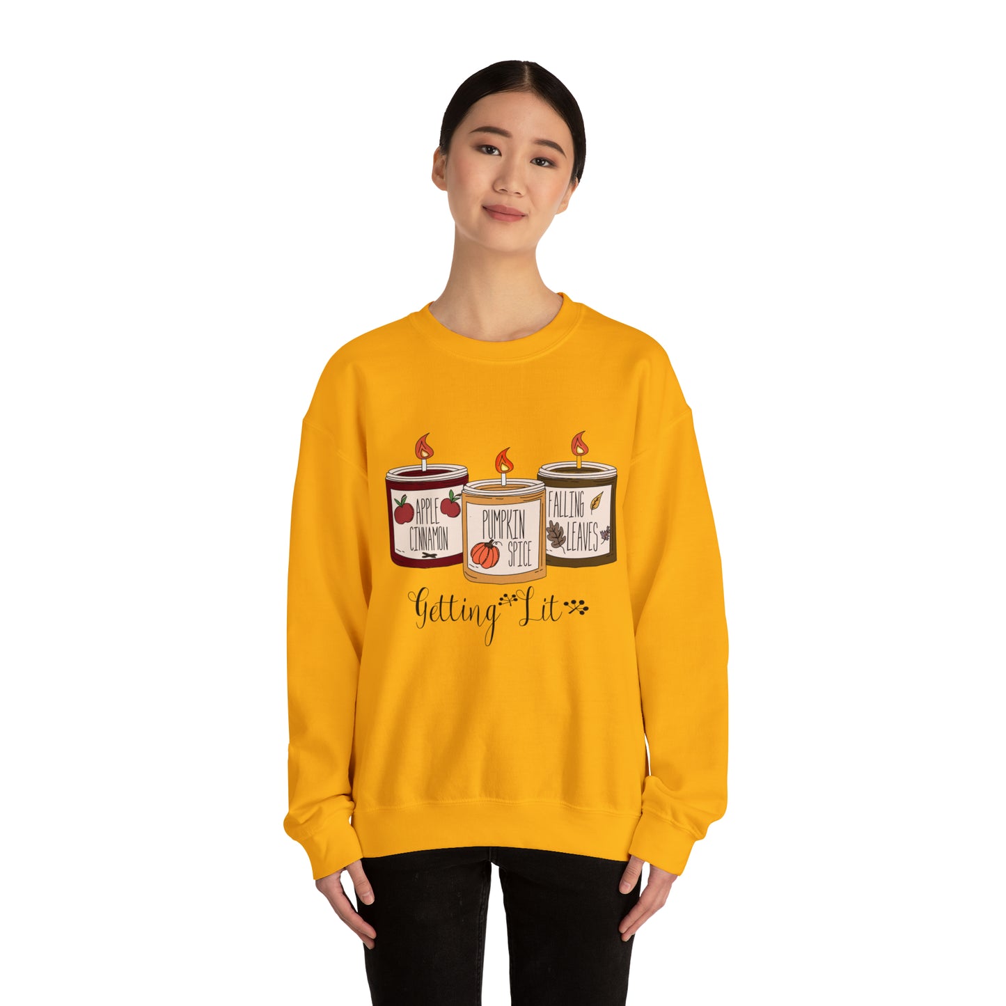 Getting Lit Fall Candles Sweatshirt, Getting lit sweatshirt, fall candle sweater, pumpkin spice candle, funny autumn shirts, fall