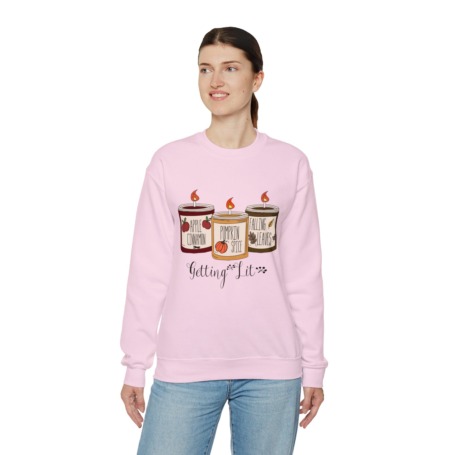 Getting Lit Fall Candles Sweatshirt, Getting lit sweatshirt, fall candle sweater, pumpkin spice candle, funny autumn shirts, fall