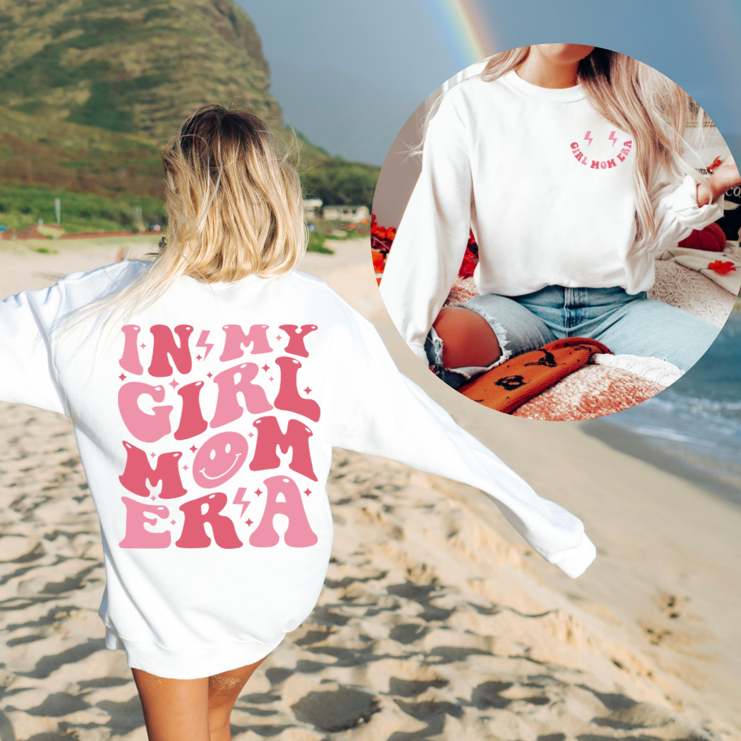 In My Girl Mom Era, Girl Mom Hoodie, Girl Mama, Oversized Hoodie, Girl Mom Gift, Retro Girl Mom, Gift for Girl Mom, Girl Mom Christmas