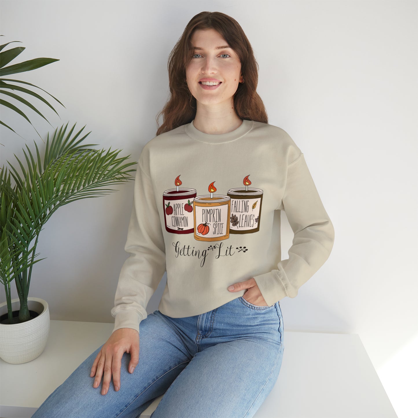 Getting Lit Fall Candles Sweatshirt, Getting lit sweatshirt, fall candle sweater, pumpkin spice candle, funny autumn shirts, fall