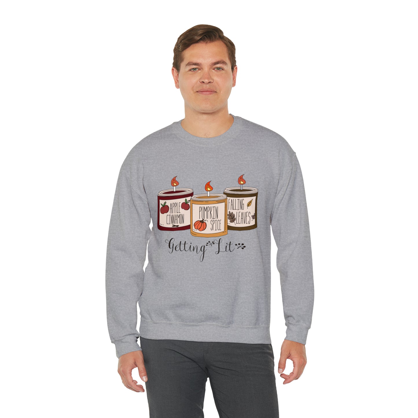 Getting Lit Fall Candles Sweatshirt, Getting lit sweatshirt, fall candle sweater, pumpkin spice candle, funny autumn shirts, fall