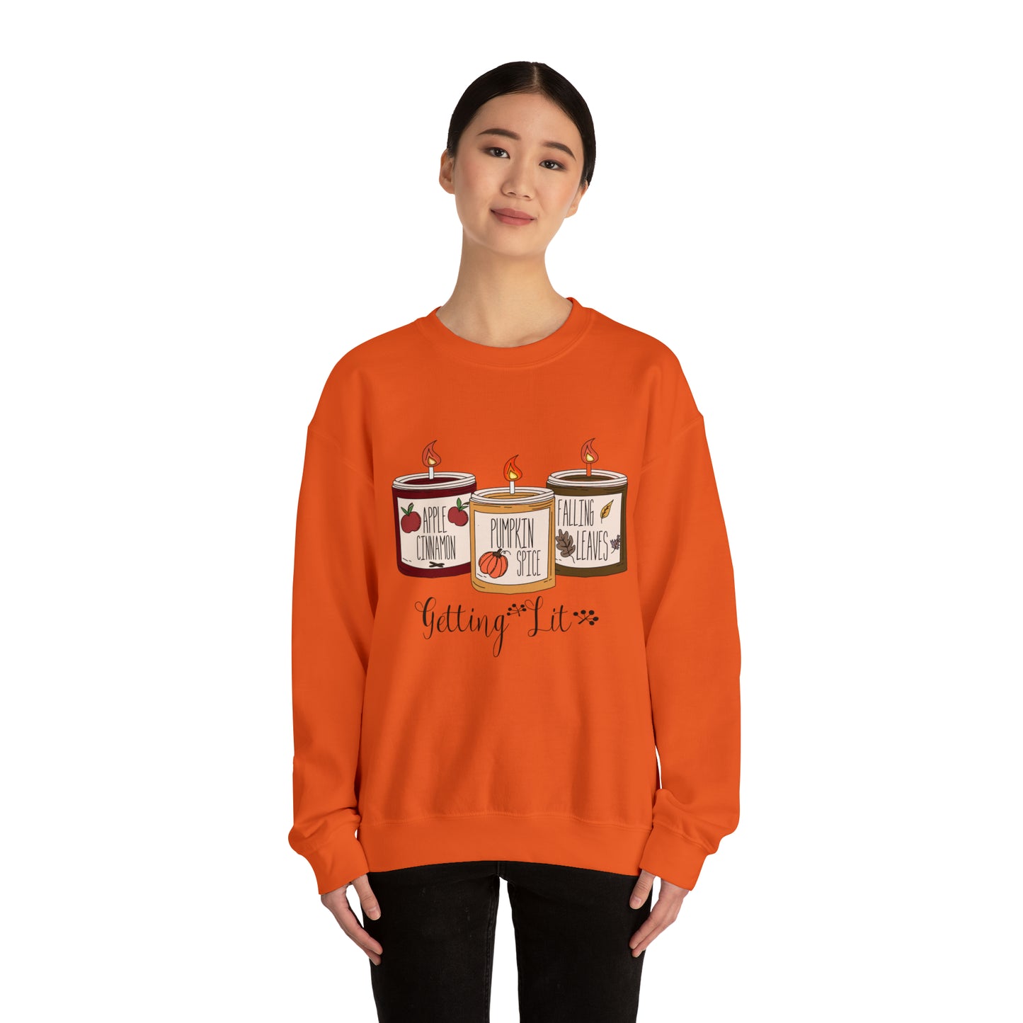 Getting Lit Fall Candles Sweatshirt, Getting lit sweatshirt, fall candle sweater, pumpkin spice candle, funny autumn shirts, fall