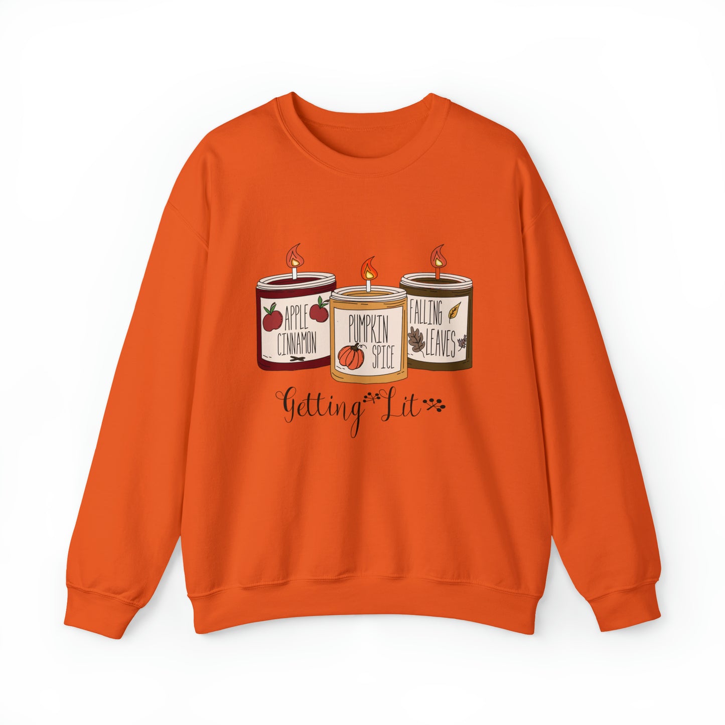 Getting Lit Fall Candles Sweatshirt, Getting lit sweatshirt, fall candle sweater, pumpkin spice candle, funny autumn shirts, fall