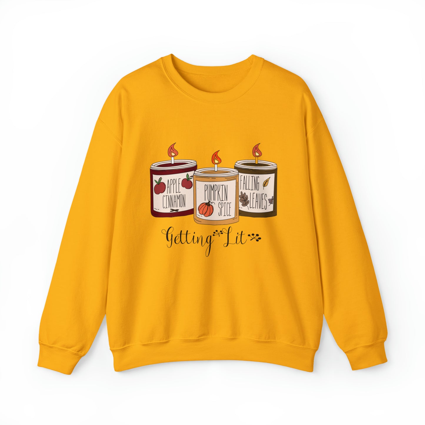 Getting Lit Fall Candles Sweatshirt, Getting lit sweatshirt, fall candle sweater, pumpkin spice candle, funny autumn shirts, fall