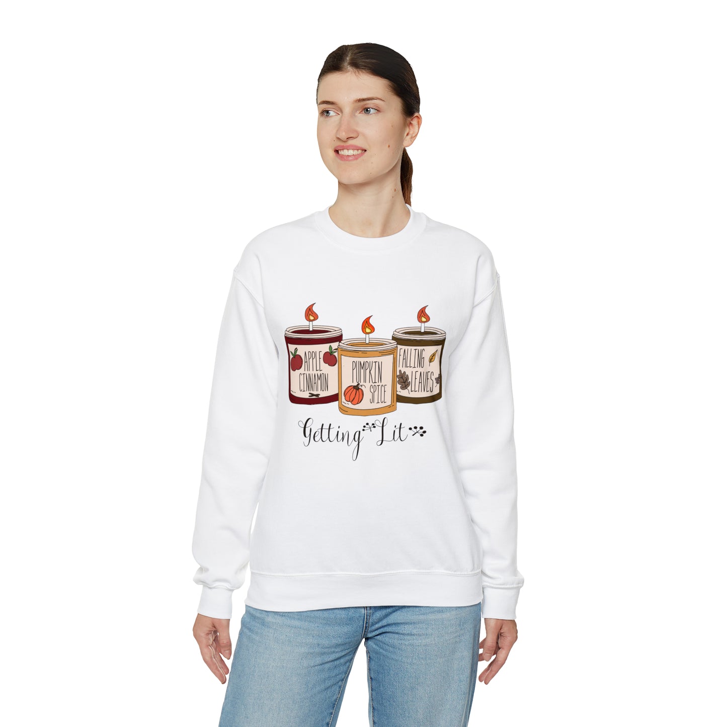 Getting Lit Fall Candles Sweatshirt, Getting lit sweatshirt, fall candle sweater, pumpkin spice candle, funny autumn shirts, fall