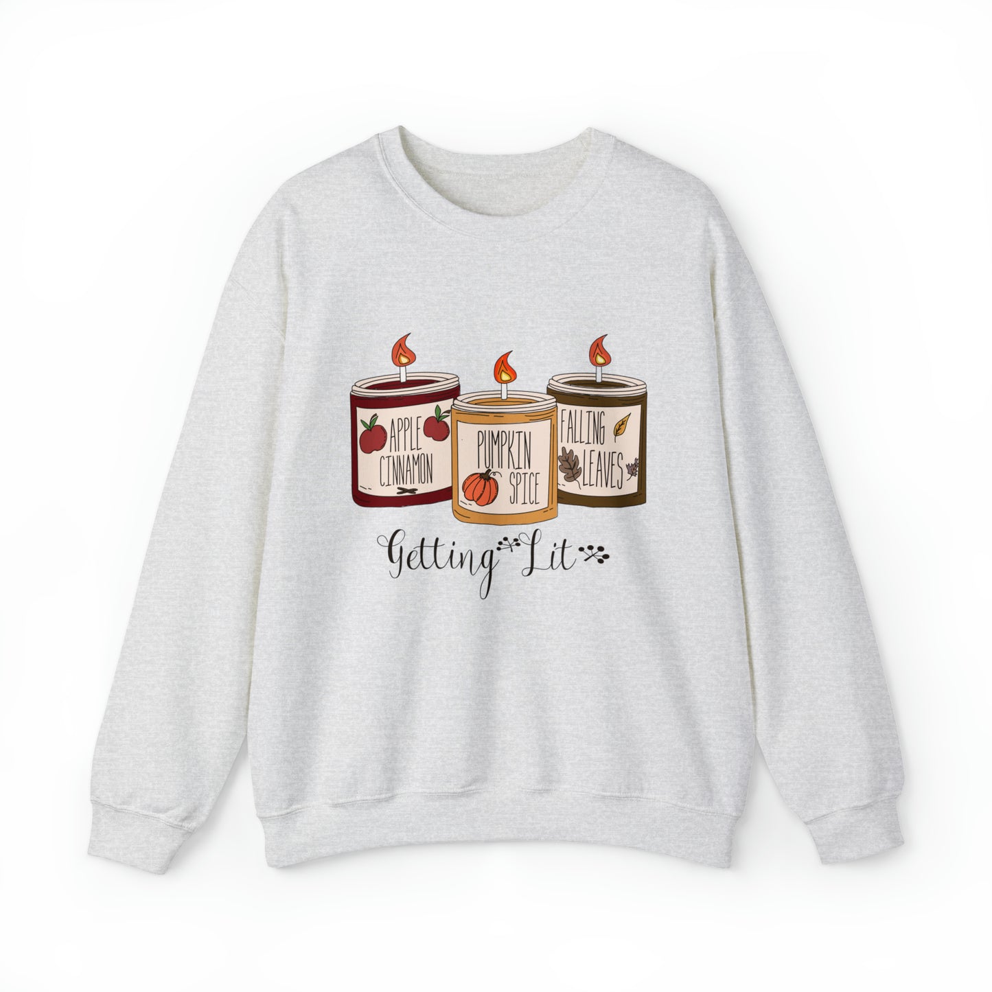 Getting Lit Fall Candles Sweatshirt, Getting lit sweatshirt, fall candle sweater, pumpkin spice candle, funny autumn shirts, fall