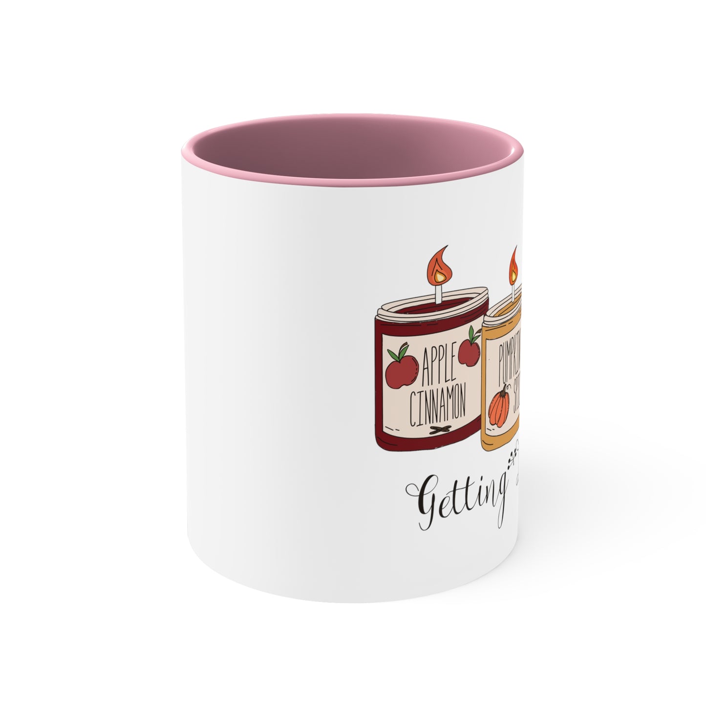 Getting Lit Fall Candle Coffee Mug, Halloween Coffee Mug, Cute Fall Coffee Mug, Pumpkin Spice, Basic Bitch Coffee Mug, Rae Dunn Coffee Mug