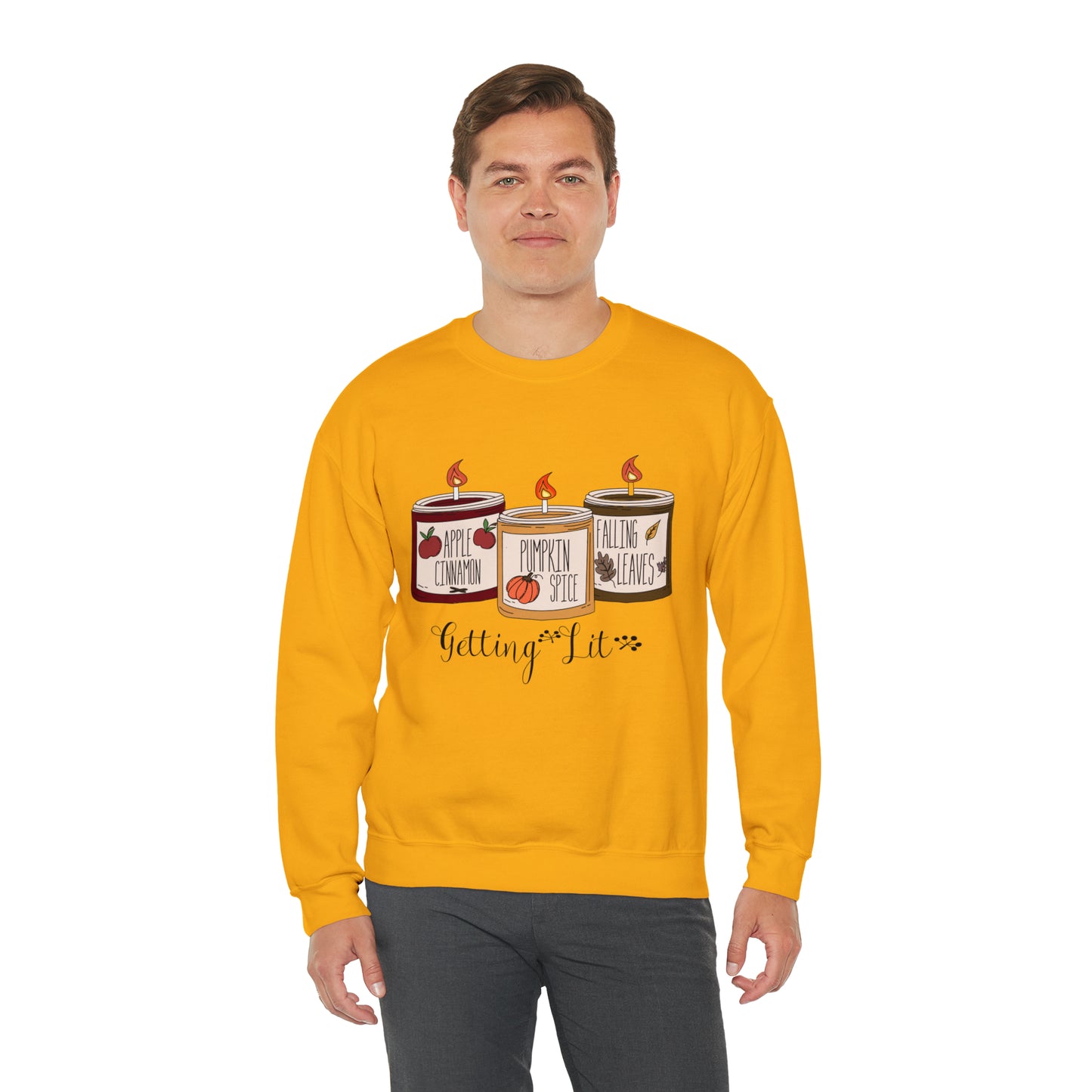 Getting Lit Fall Candles Sweatshirt, Getting lit sweatshirt, fall candle sweater, pumpkin spice candle, funny autumn shirts, fall