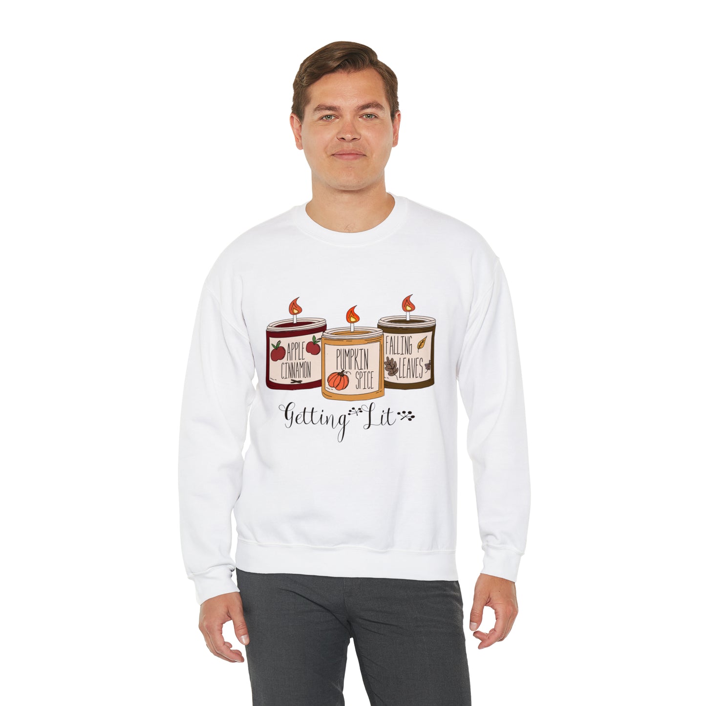 Getting Lit Fall Candles Sweatshirt, Getting lit sweatshirt, fall candle sweater, pumpkin spice candle, funny autumn shirts, fall