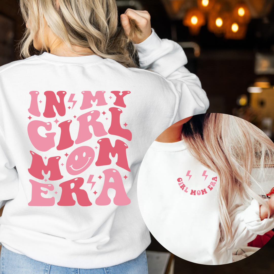 In My Girl Mom Era, Girl Mom Hoodie, Girl Mama, Oversized Hoodie, Girl Mom Gift, Retro Girl Mom, Gift for Girl Mom, Girl Mom Christmas