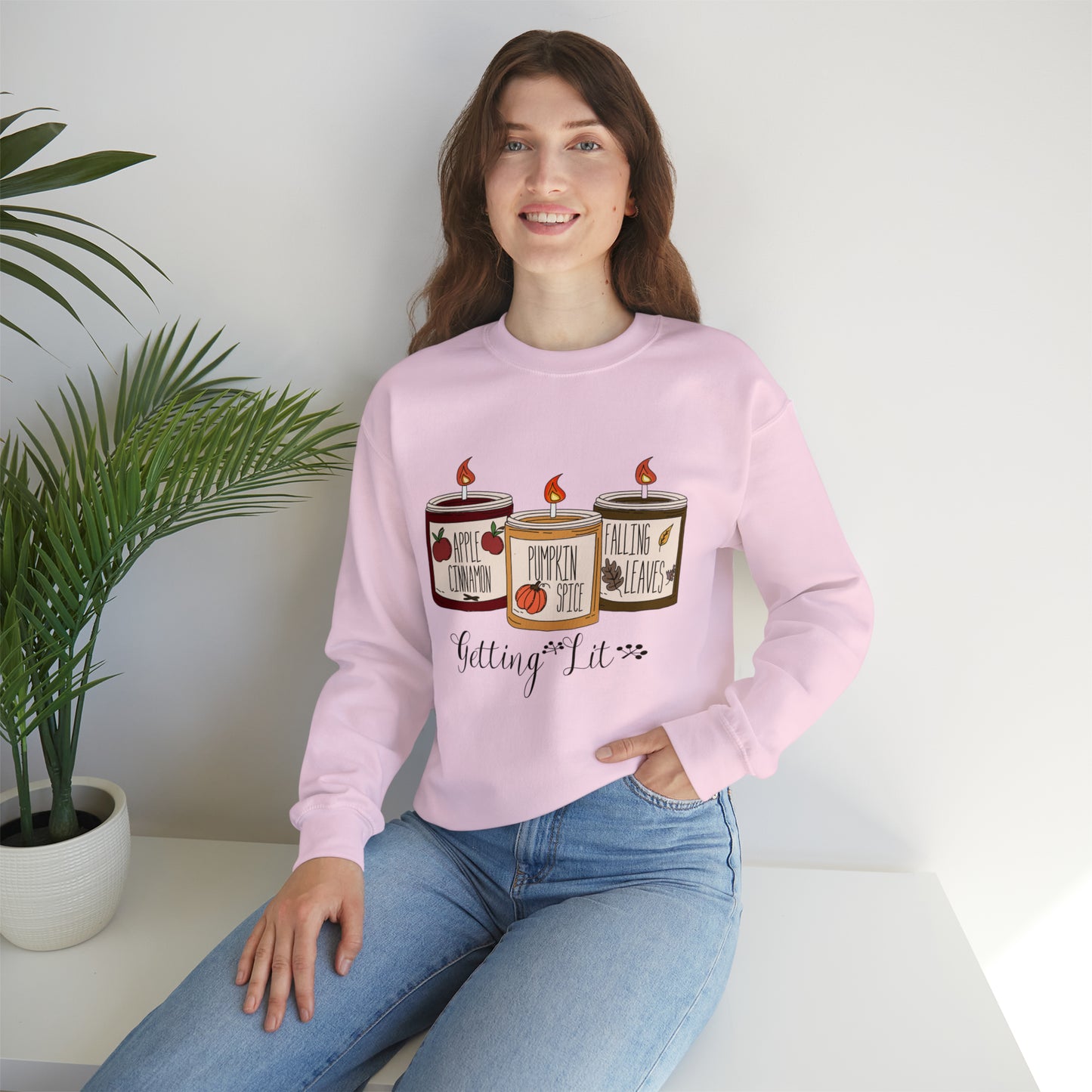 Getting Lit Fall Candles Sweatshirt, Getting lit sweatshirt, fall candle sweater, pumpkin spice candle, funny autumn shirts, fall