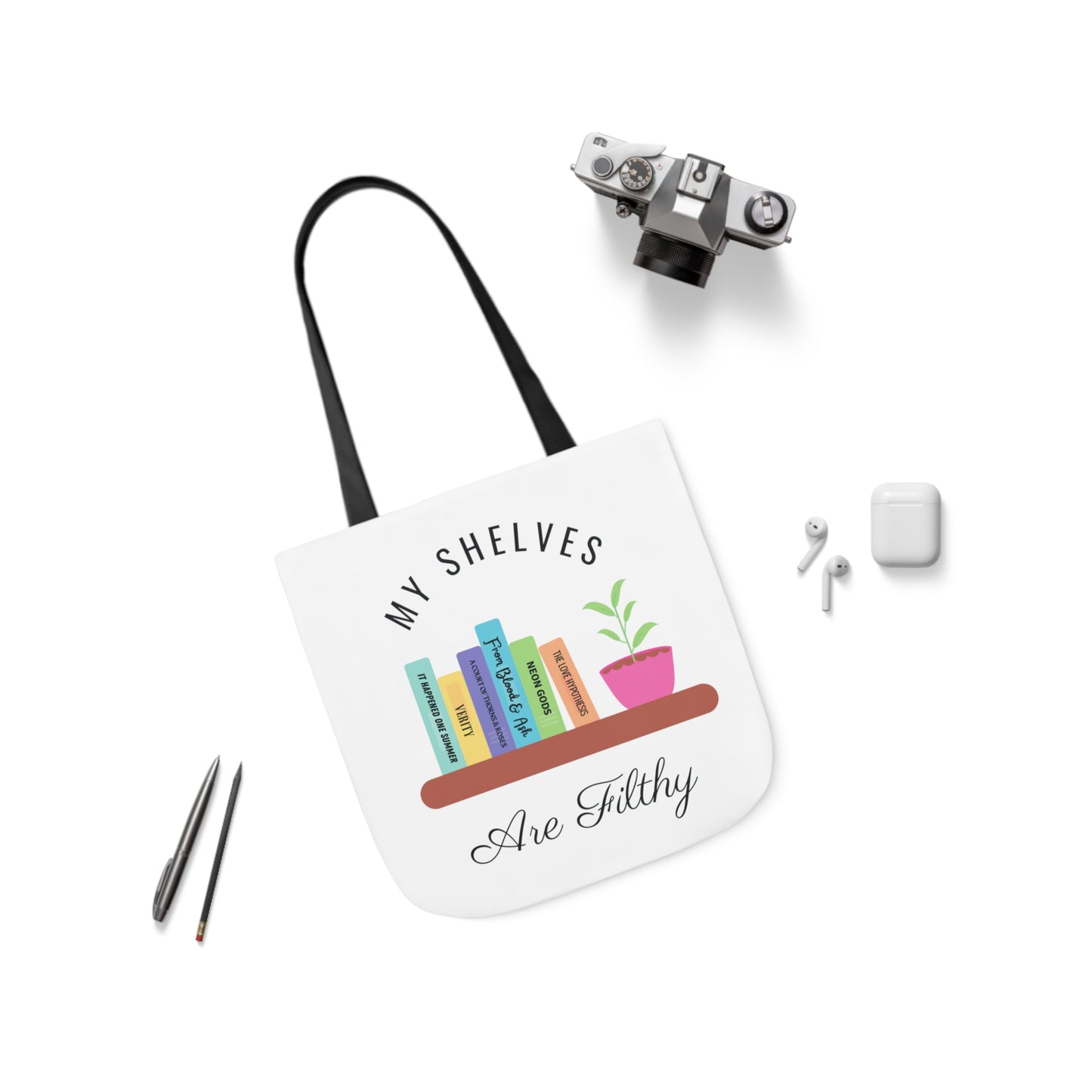 My Shelves Are Filthy Boo Tok Canvas Tote Bag, Smutty Books Tote Bag, Spicy Books Tote Bag, Book Lover Tote Bag
