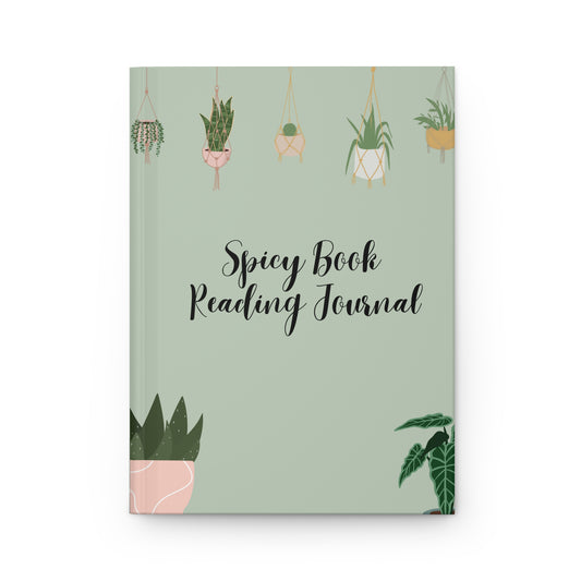 Spicy Book Reading Journal, Hardcover Journal, Reading Journal Green | Book Journal | Review | Journalling | Cottage Core | Booktok